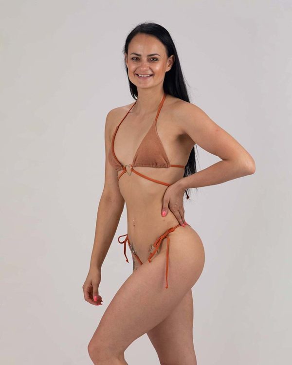 Cancun Hearts Bikini Kopalke Karamelno Rjave
