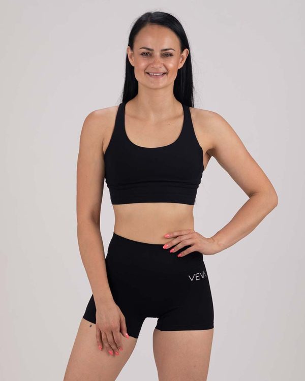 Feather Light Kratek Top Mogočno črn