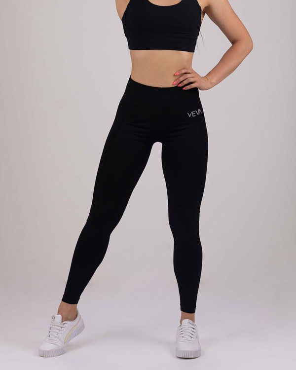 Confident Air Scrunch Brezšivne Pajkice Mogočno Črne