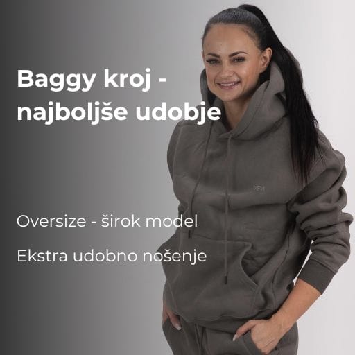 črn warm pulover baggy kroj