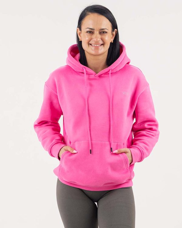 Soft Warm Pulover s Kapuco Energično Roza