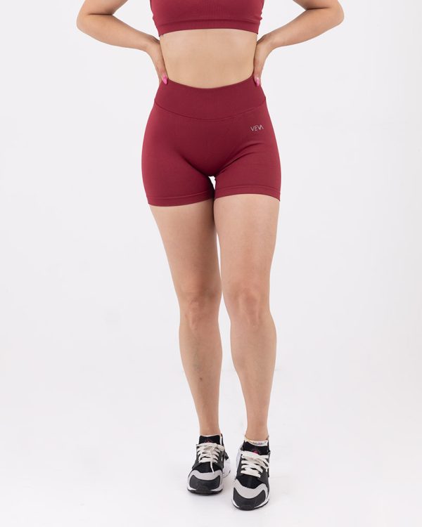 Shape Scrunch Kratke Hlače Vinsko Rdeče